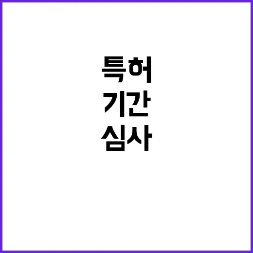 특허 심사처리기간 …