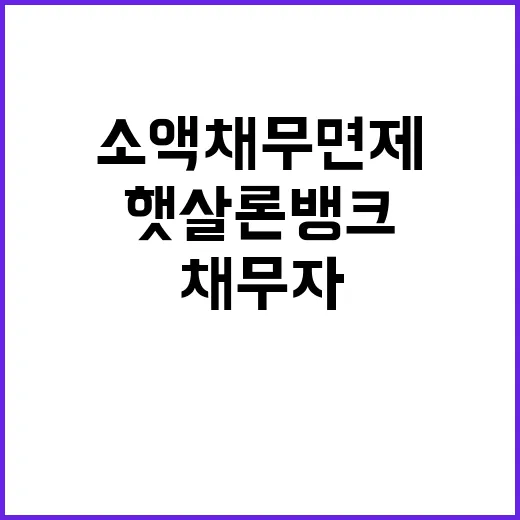 채무자 지원…햇살론…