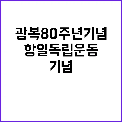 “광복 80주년 기…