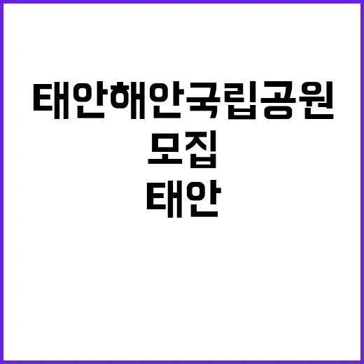 [태안] 2024년 태안해안 한시인력(국립공원지킴이) 채용 공고