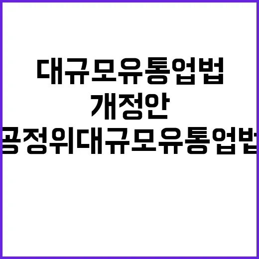 공정위 “대규모유통업법 세부 개정안 미확정”