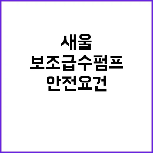 안전 요건 충족 새…