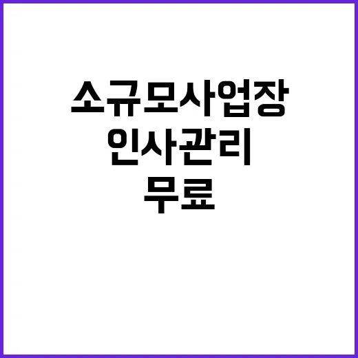 소규모 사업장 무료…