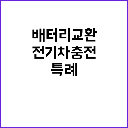 ‘배터리 교환’ 특례 부여 전기차 충전 혁신!