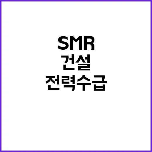 “SMR 건설 계획 산업부 제11차 전력수급기본계획 반영”