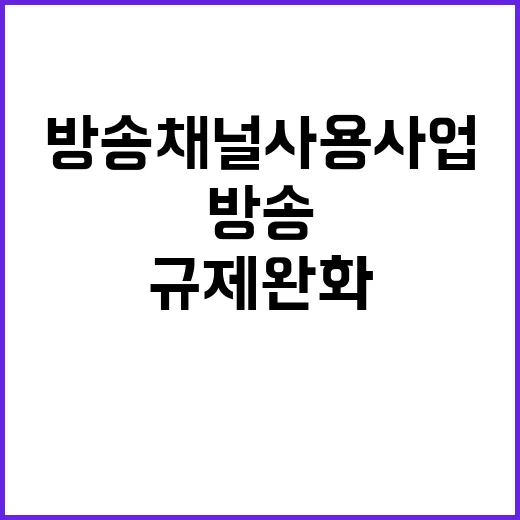 방송채널사용사업 진…