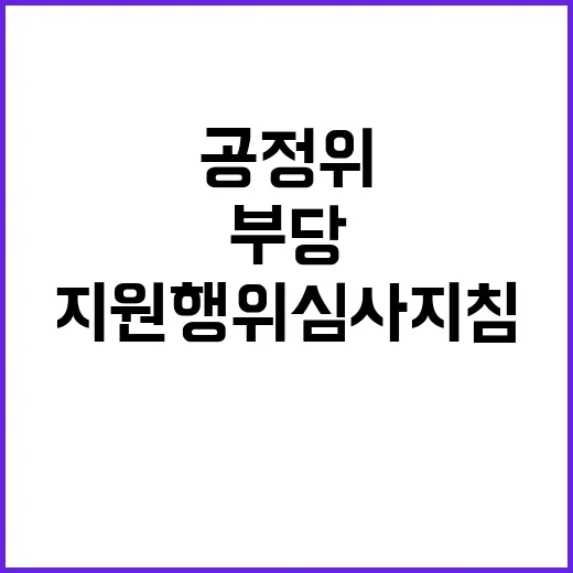 공정위 “부당한 지…