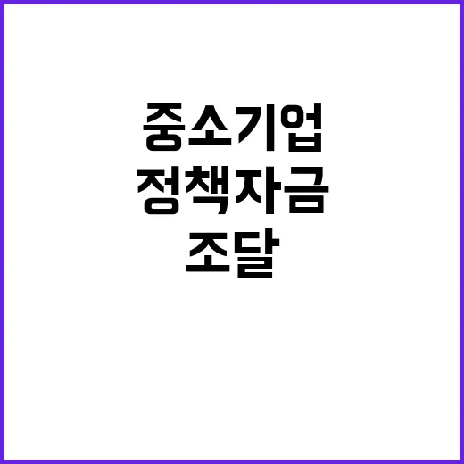 중소기업 정책자금 자금조달 어려움 해소 방안 공개!