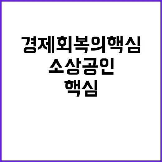 소상공인 경제 회복의 핵심 미래 가능성은?