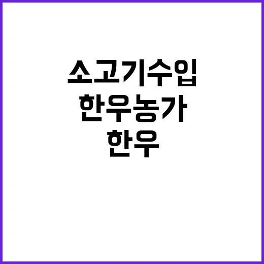 소고기 수입 한우농…