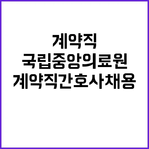 계약직 간호사 또는 응급구조사(광역응급의료상황팀_대전충청, 지역응급의료지원센터_충남) 채용 공고