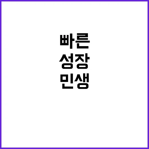 “성장 과실” 민생…