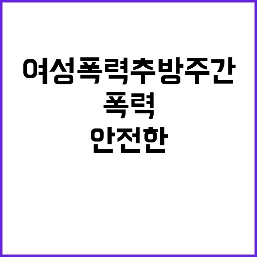 여성폭력 추방주간 …