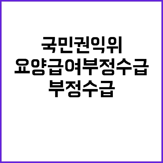 “요양급여 부정수급…