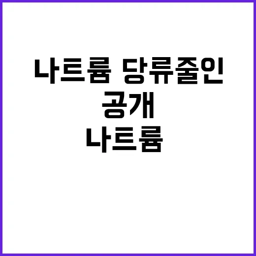 건강식품 혁명 나트륨·당류 줄인 19종 공개!