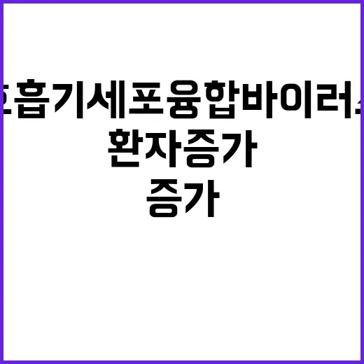 호흡기세포융합바이러스 환자 증가로 긴급 경고!