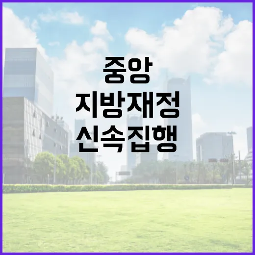 358조원 신속집행 중앙 지방재정 역사적 기록!