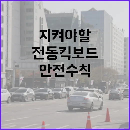 전동킥보드 안전 수칙 반드시 지켜야 할 이유!