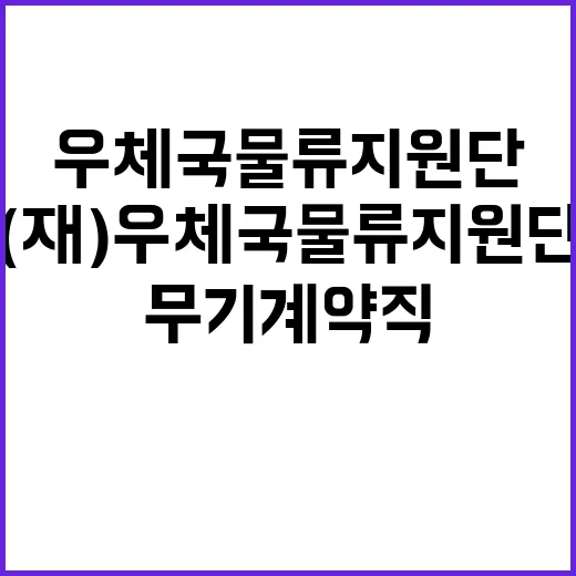 2025년 우체국물류지원단 상반기 통합채용 공고