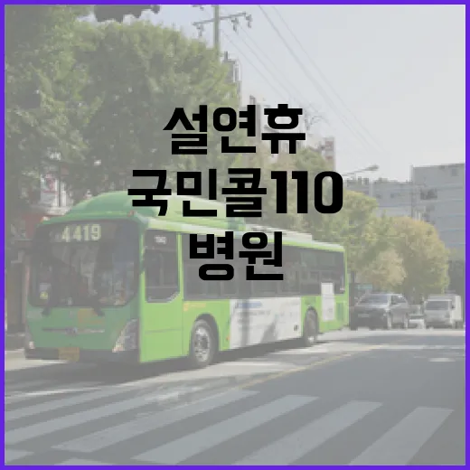 국민콜110 설 연휴에도 교통과 병원 정보 제공!