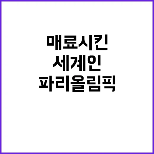 한식, 파리 올림픽…