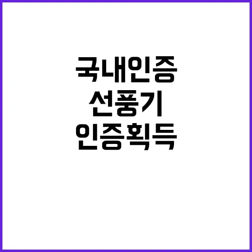 선풍기, 국내 인증…