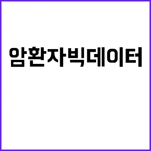 암환자 빅데이터, …