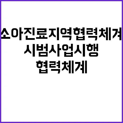 소아진료 지역협력체…