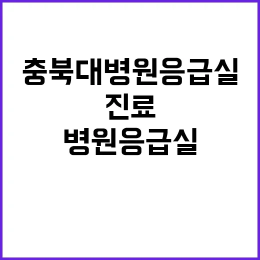 충북대병원 응급실 …