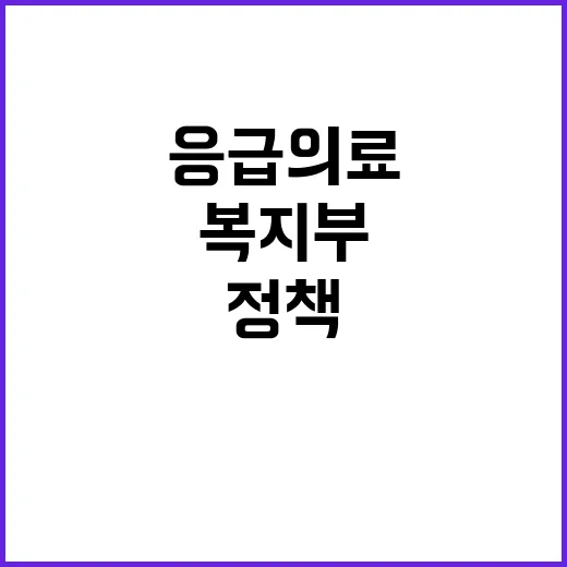 응급의료 복지부의 …