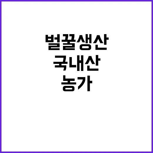 국내산 벌꿀 생산농…