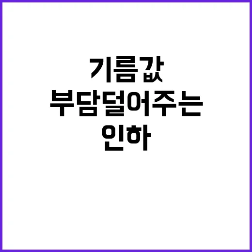 기름값 인하! 부담…