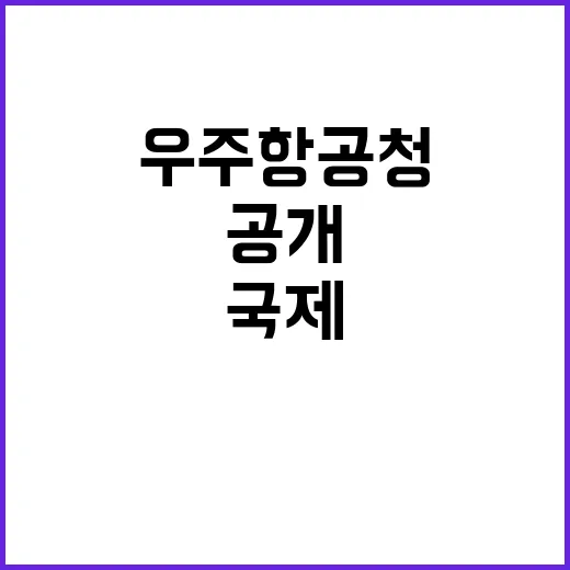 우주항공청 “국제협…