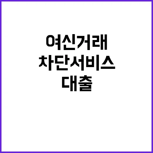 여신거래 차단 서비스 대출 위험 실시간 해결!