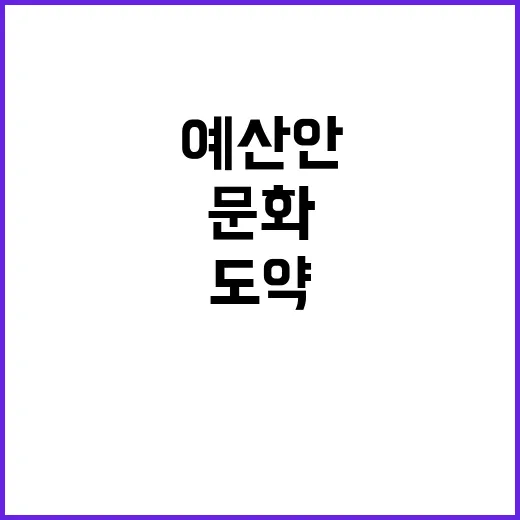 예산안 문화 강국 도약 의지 담았다!