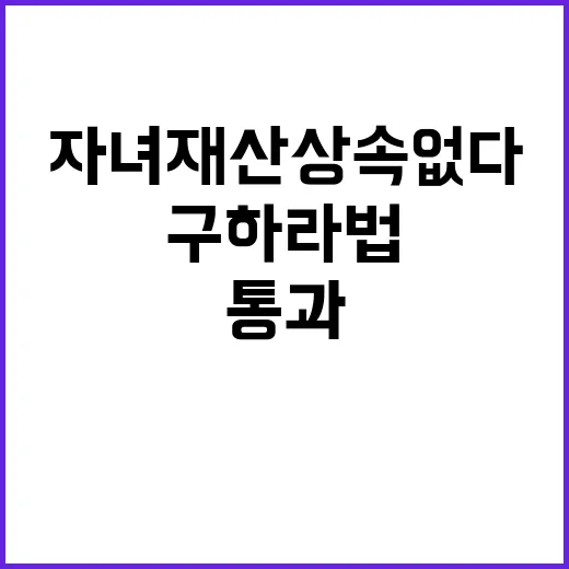 자녀재산 상속 없다…