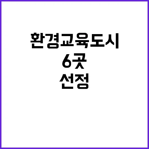 ‘환경교육도시’ 선…