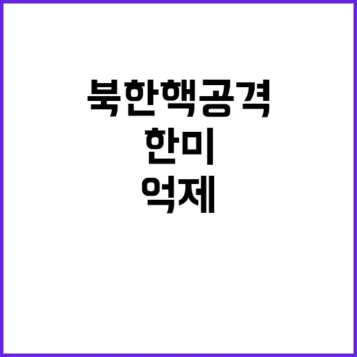 한미 북한 핵공격 …