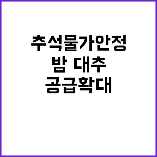 추석 물가 안정 밤…