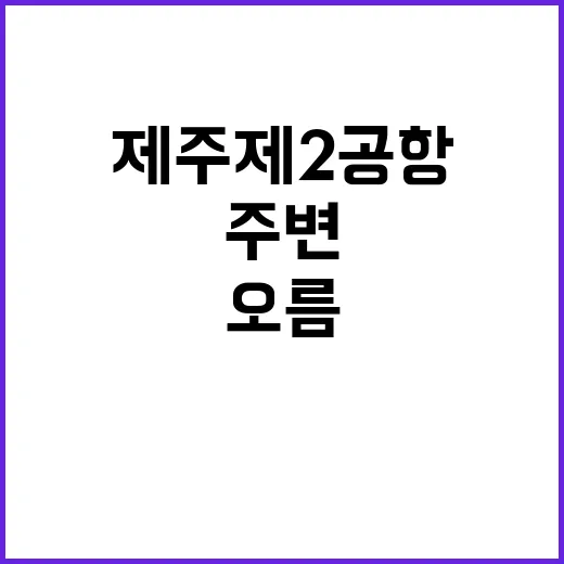 제주 제2공항 주변 오름 모두 보존된다!