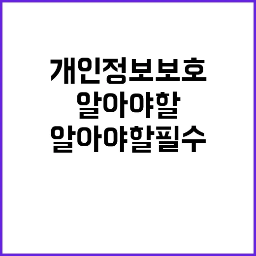 개인정보 보호 궁금…