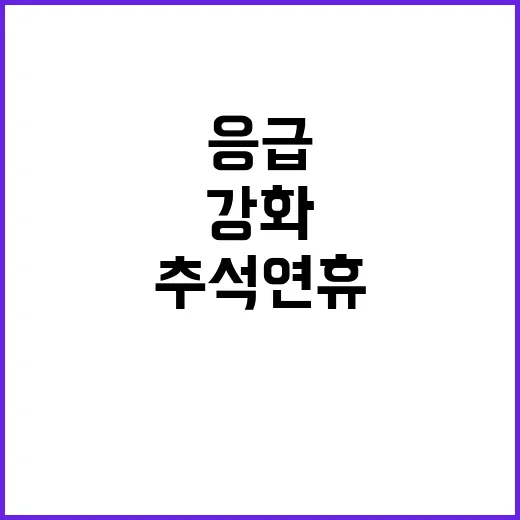 ‘추석 연휴’ 응급…