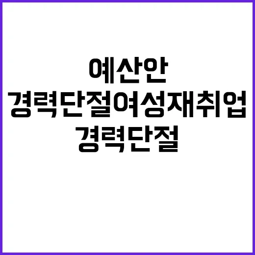 경력단절여성 재취업…