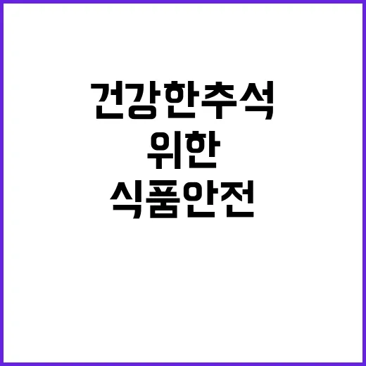 식품 안전 건강한 …