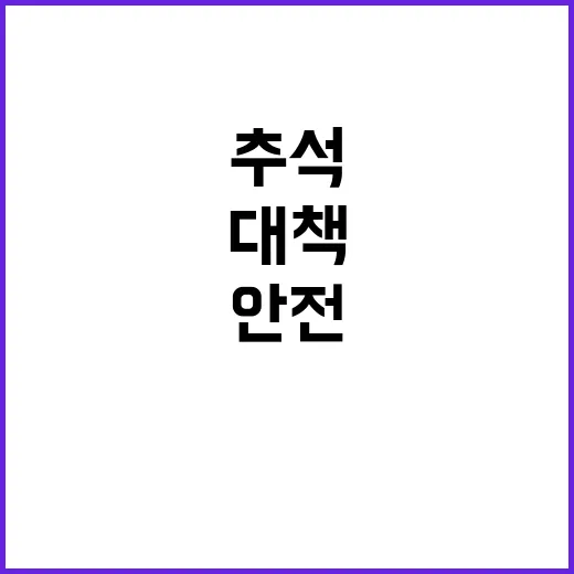 추석 안전 정부 대…