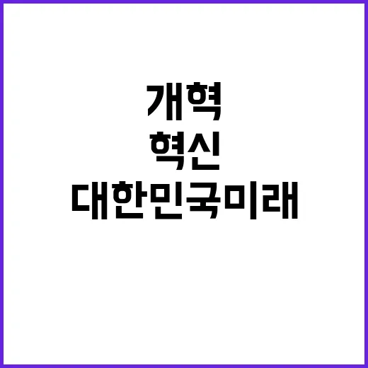 개혁 대한민국 미래…