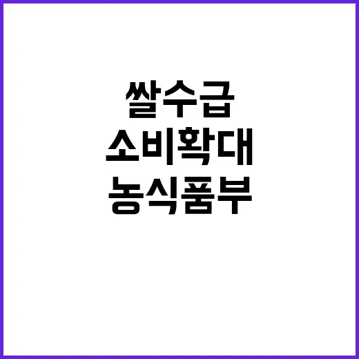 쌀 수급 균형 소비…