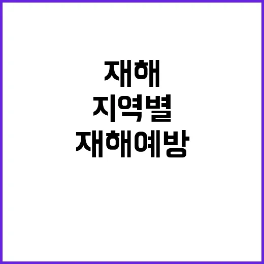 재해 예방 지역별 집중점검으로 안전의 미래를 지키다!