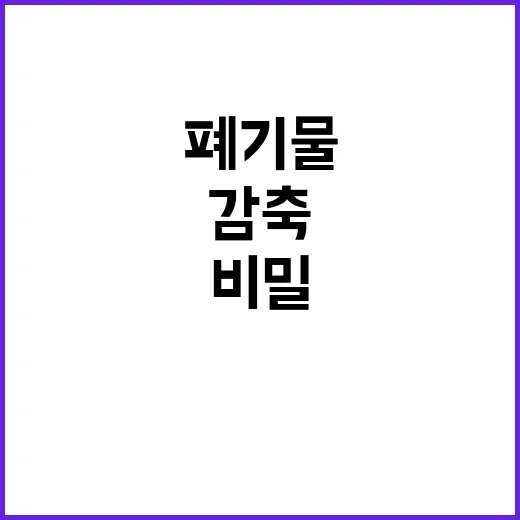 방치폐기물 환경부의 비밀스러운 감축 전략 공개!