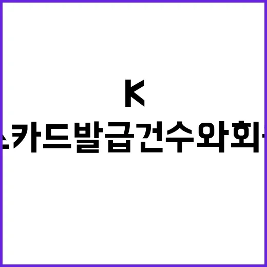 K패스 카드 발급 …